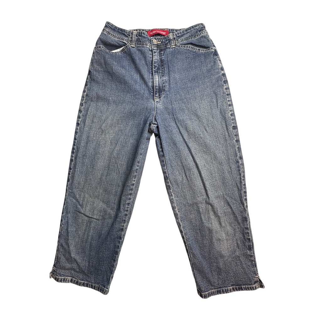 Gloria Vanderbilt High Rise Capris Jeans Womens 8 Medium Wash Blue Denim Cropped